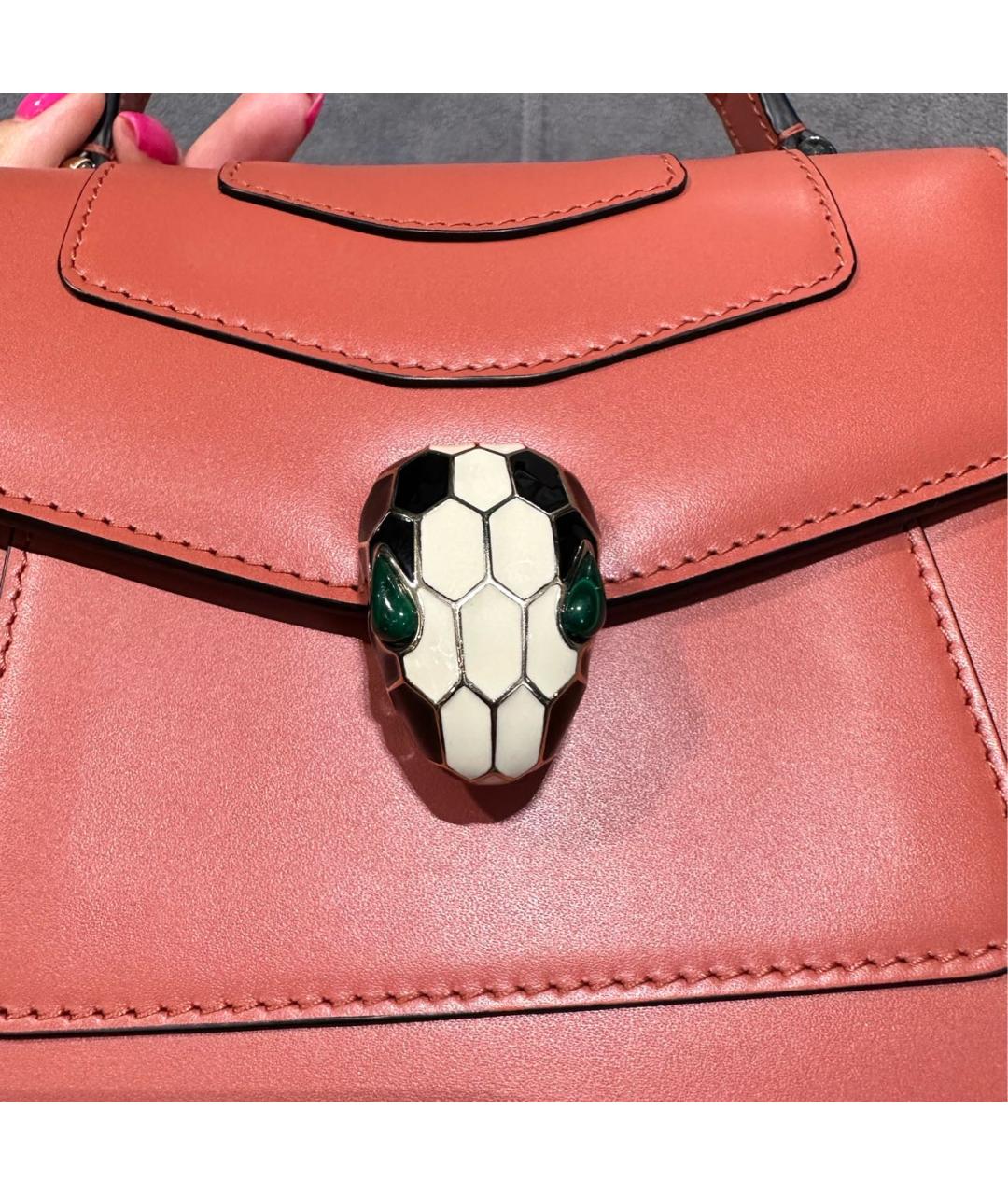 BVLGARI Оранжевая кожаная сумка через плечо, фото 8