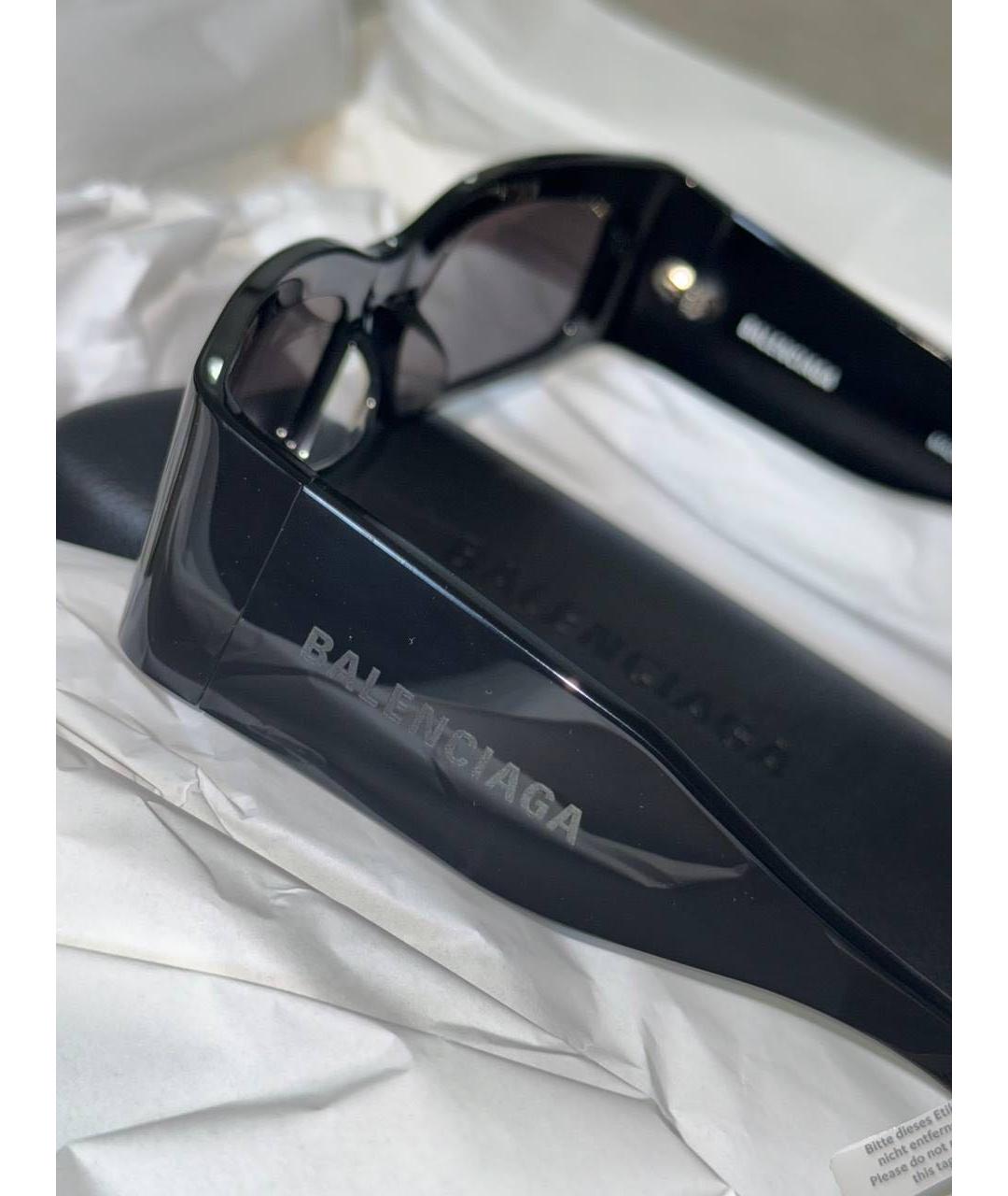 BALENCIAGA Черные пластиковые солнцезащитные очки, фото 2