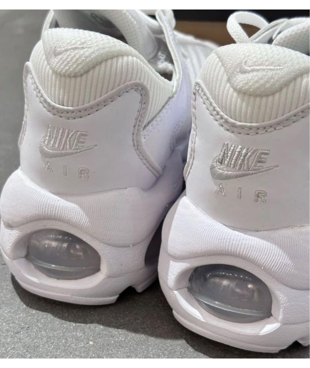 NIKE Белые текстильные низкие кроссовки / кеды, фото 6