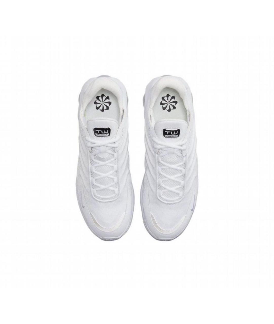 NIKE Белые текстильные низкие кроссовки / кеды, фото 3