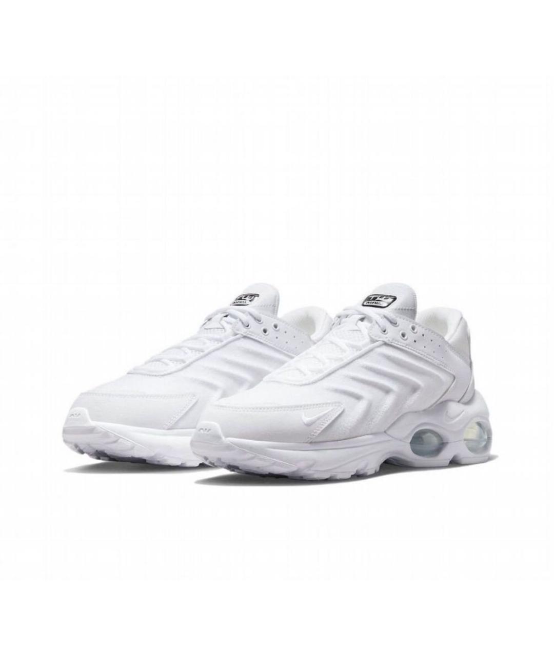 NIKE Белые текстильные низкие кроссовки / кеды, фото 2