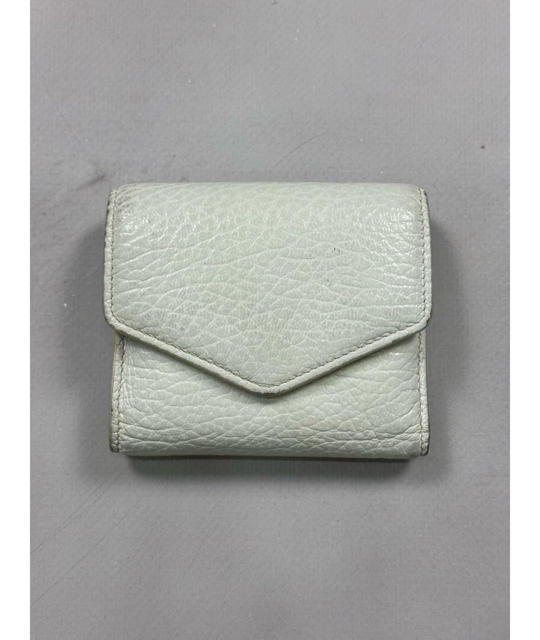 MAISON MARGIELA Белый кожаный кошелек, фото 3