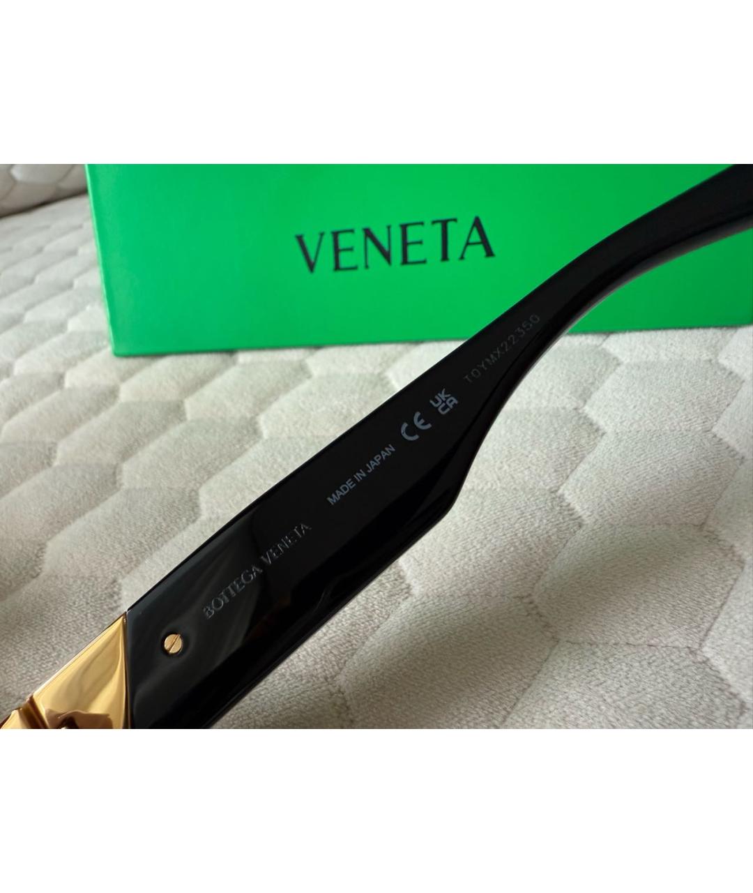 BOTTEGA VENETA Черные пластиковые солнцезащитные очки, фото 4