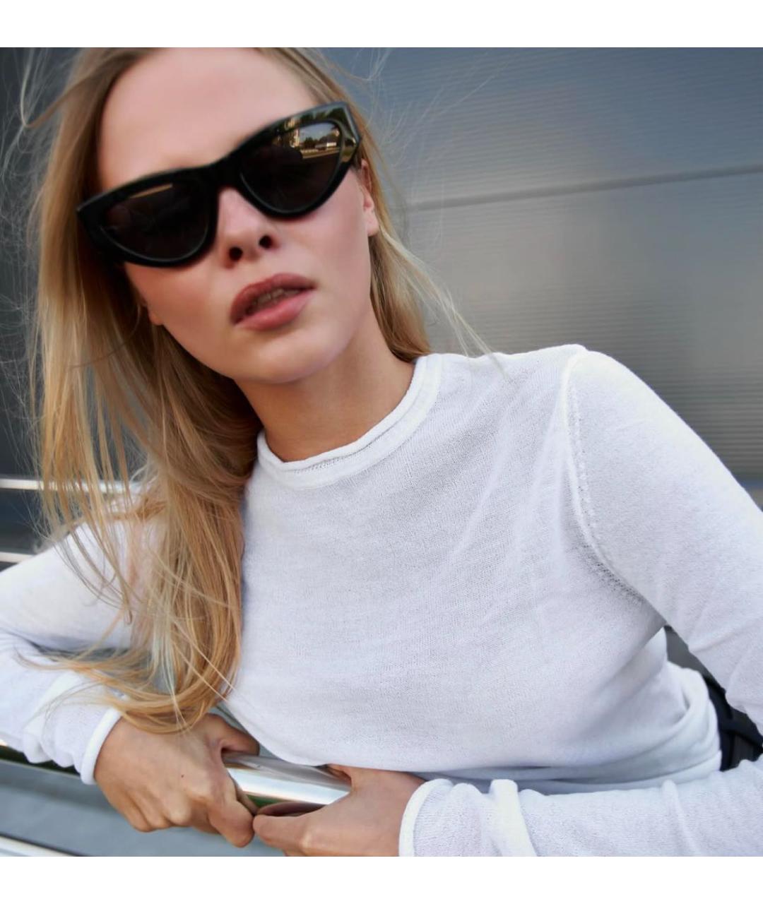 BOTTEGA VENETA Черные пластиковые солнцезащитные очки, фото 8