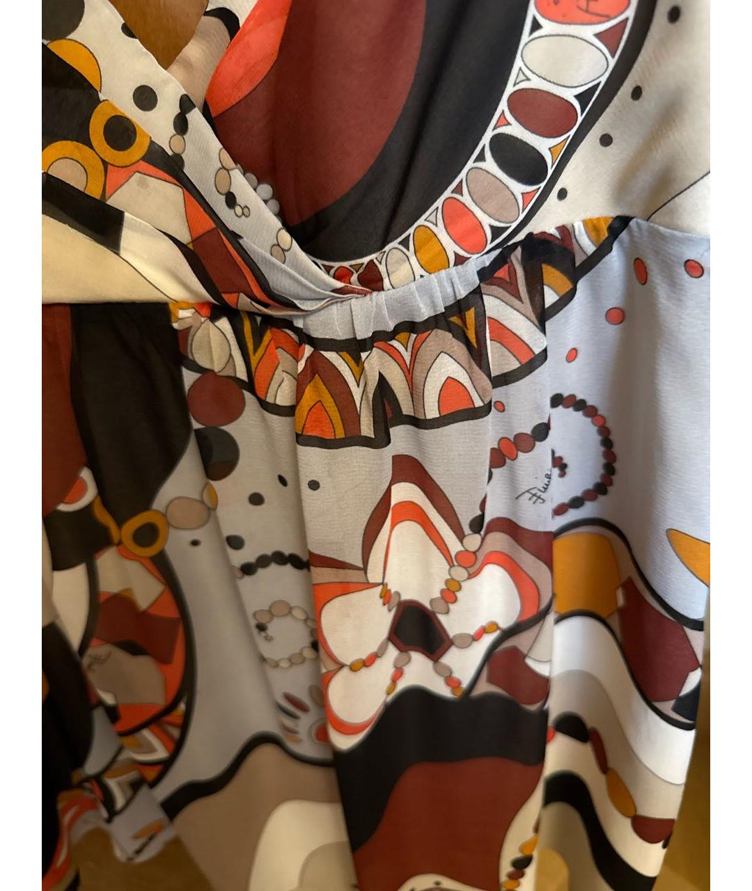 EMILIO PUCCI Мульти шелковая майка, фото 4