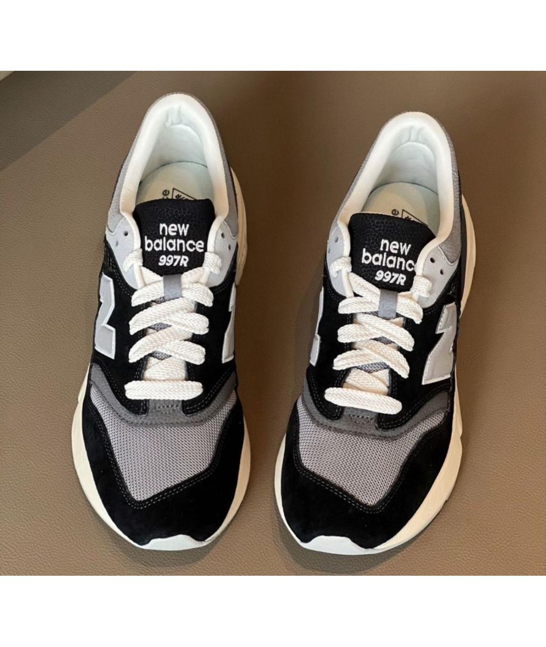 NEW BALANCE Черные замшевые низкие кроссовки / кеды, фото 6