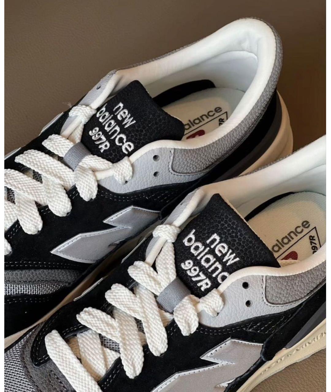 NEW BALANCE Черные замшевые низкие кроссовки / кеды, фото 5