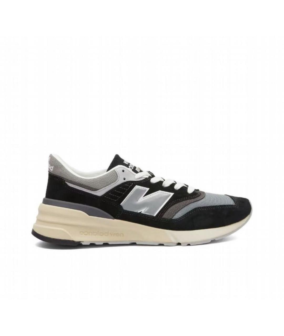 NEW BALANCE Черные замшевые низкие кроссовки / кеды, фото 1