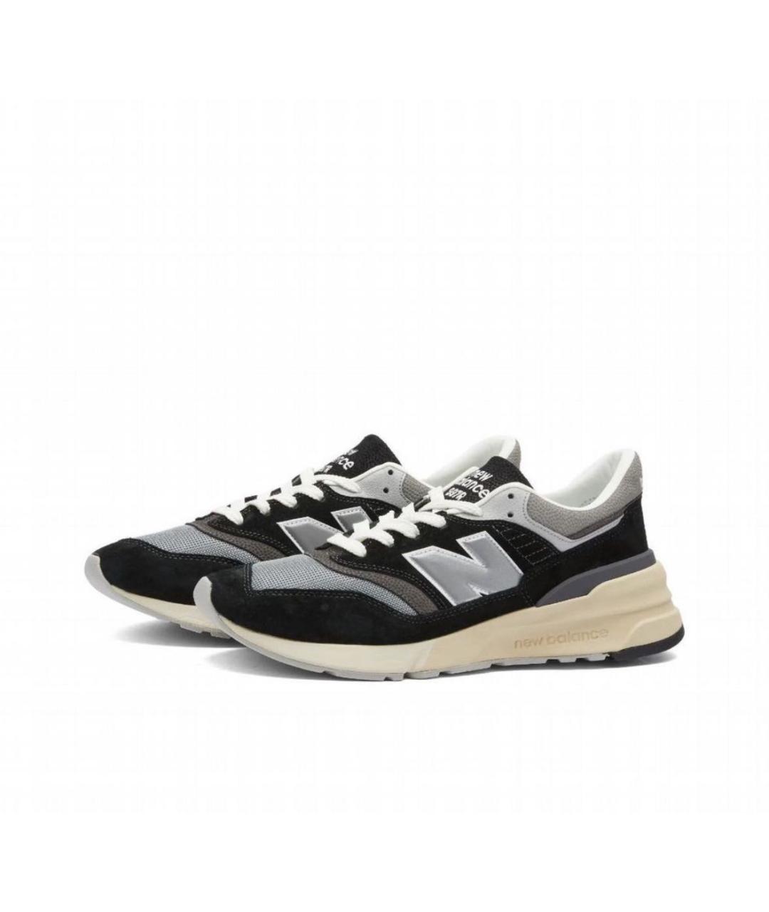NEW BALANCE Черные замшевые низкие кроссовки / кеды, фото 2