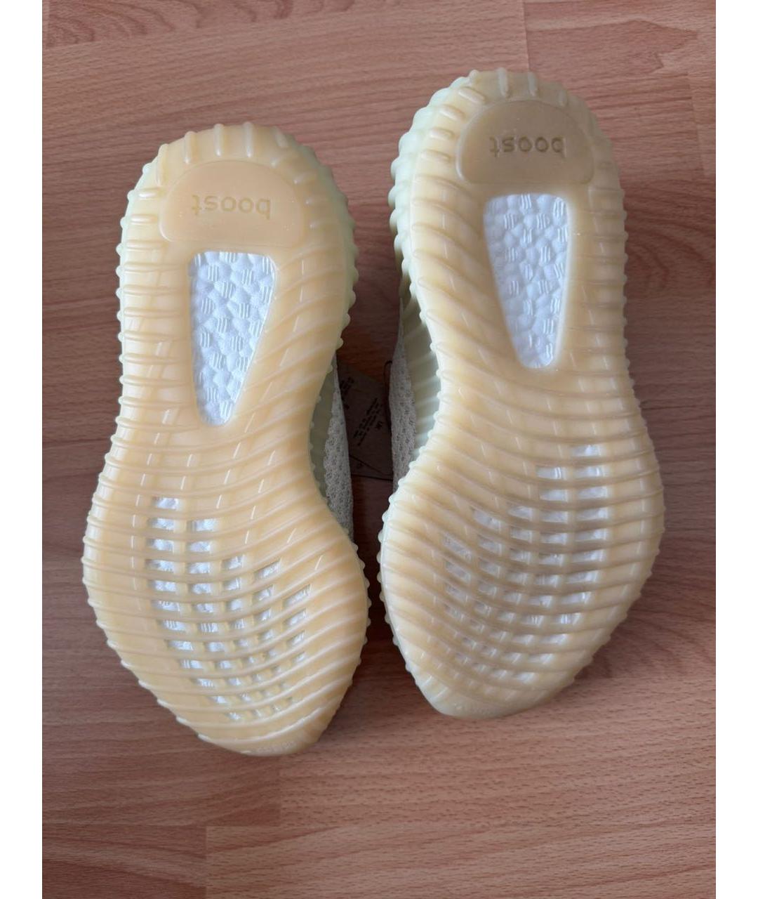 YEEZY Бежевые текстильные кроссовки, фото 7