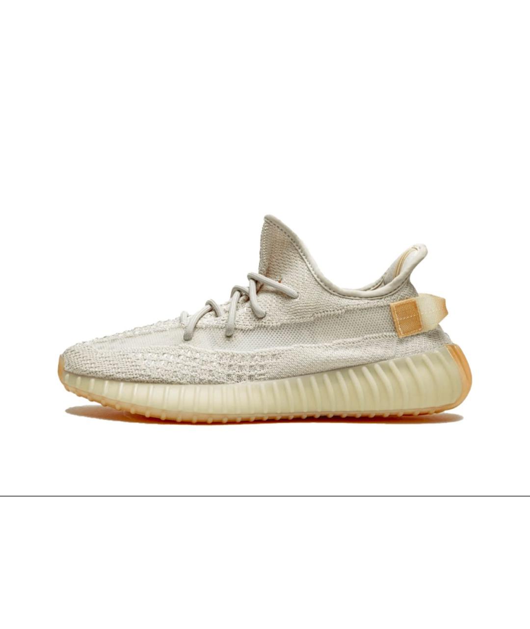 YEEZY Бежевые текстильные кроссовки, фото 8
