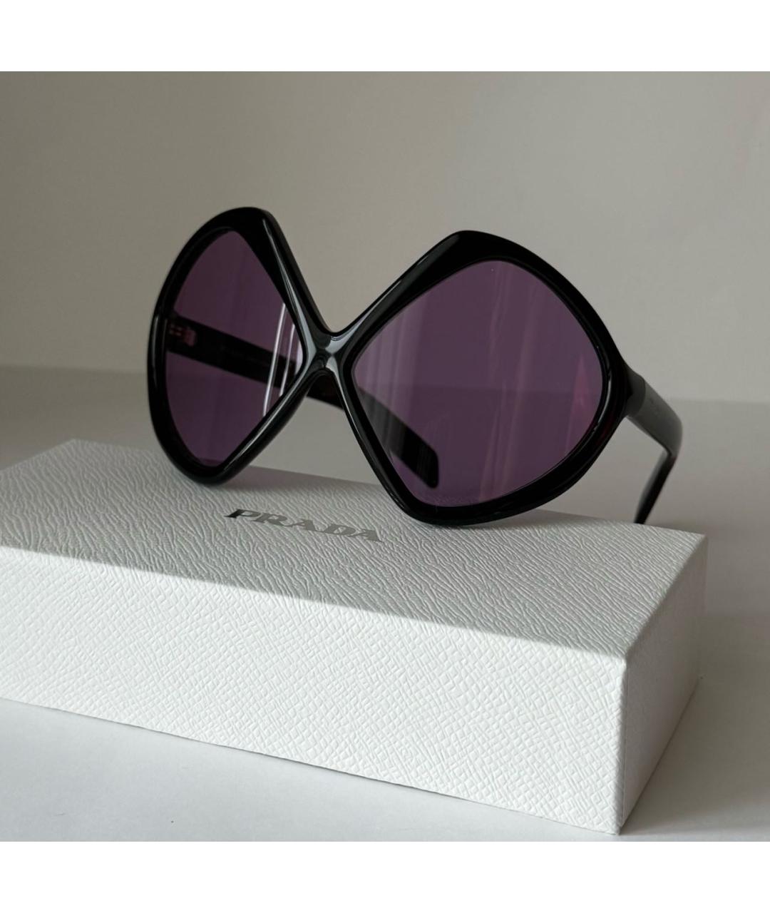 PRADA Фиолетовые пластиковые солнцезащитные очки, фото 3
