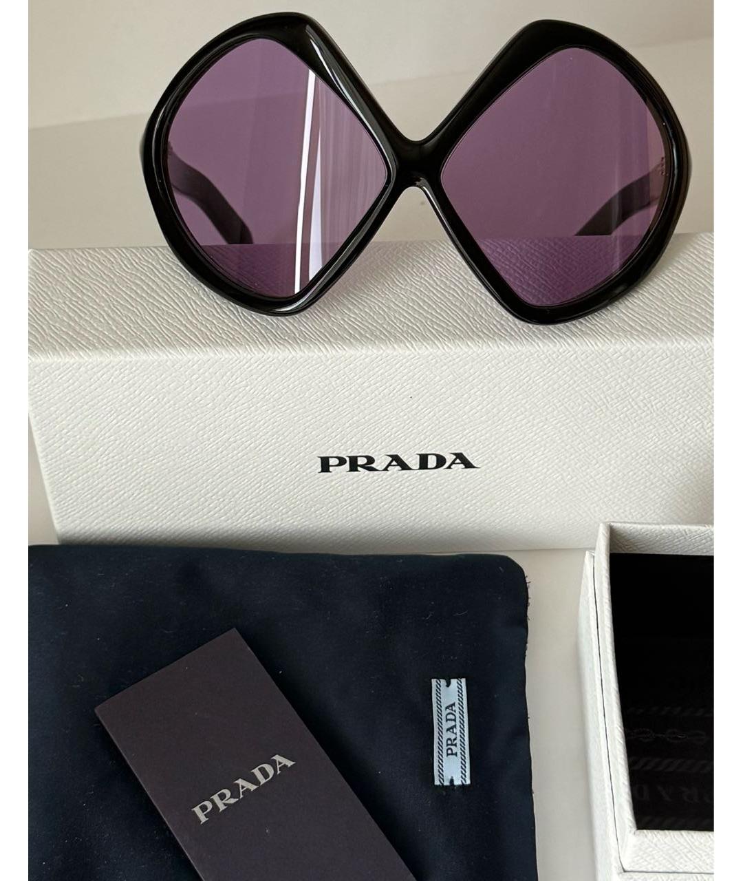 PRADA Фиолетовые пластиковые солнцезащитные очки, фото 5