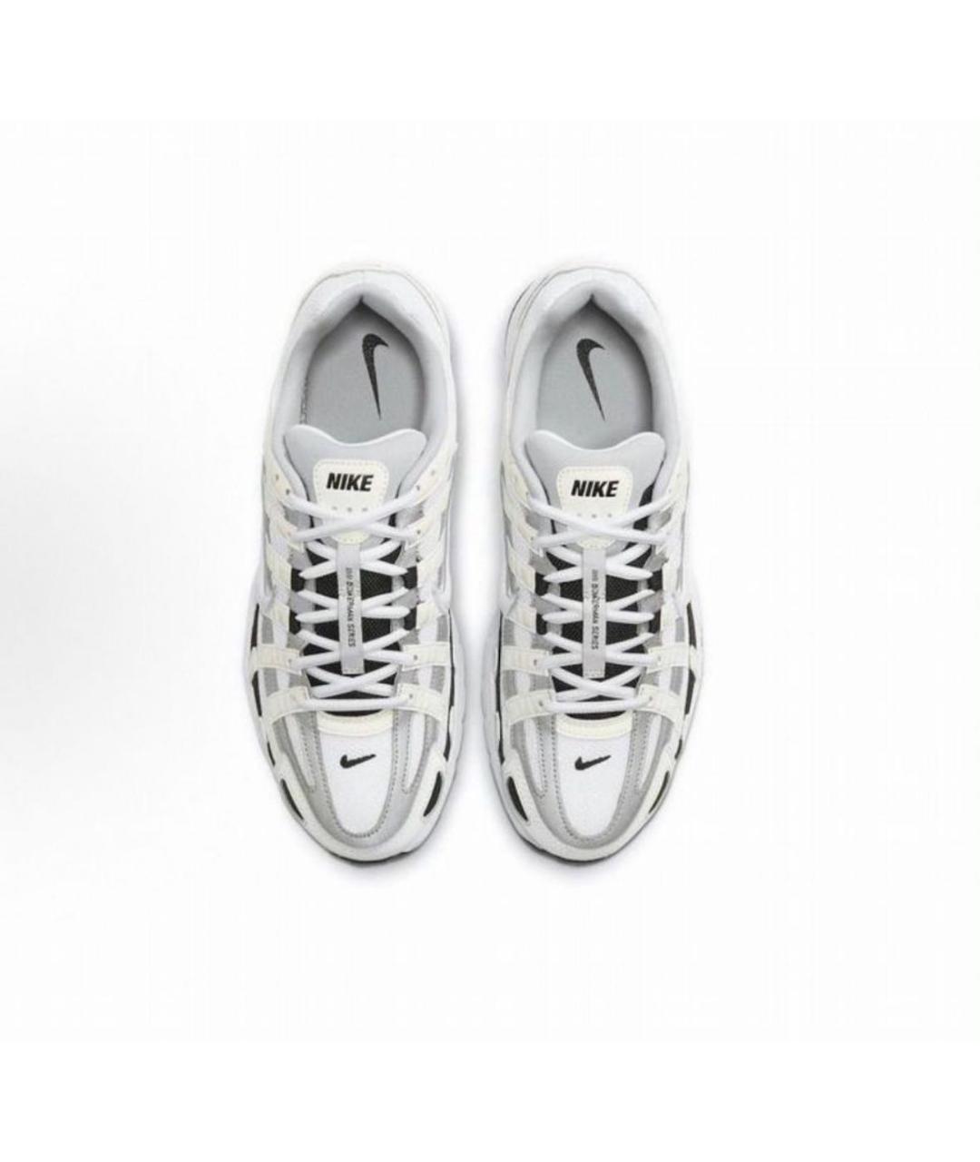 NIKE Белые текстильные низкие кроссовки / кеды, фото 3
