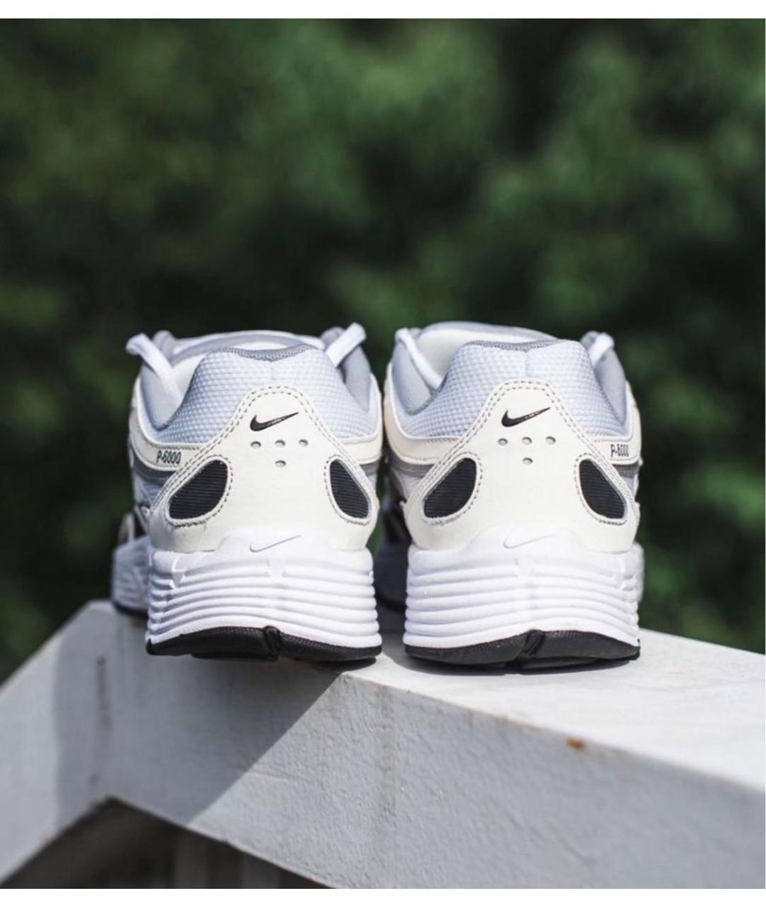 NIKE Белые текстильные низкие кроссовки / кеды, фото 6