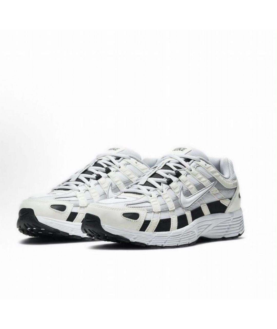 NIKE Белые текстильные низкие кроссовки / кеды, фото 2