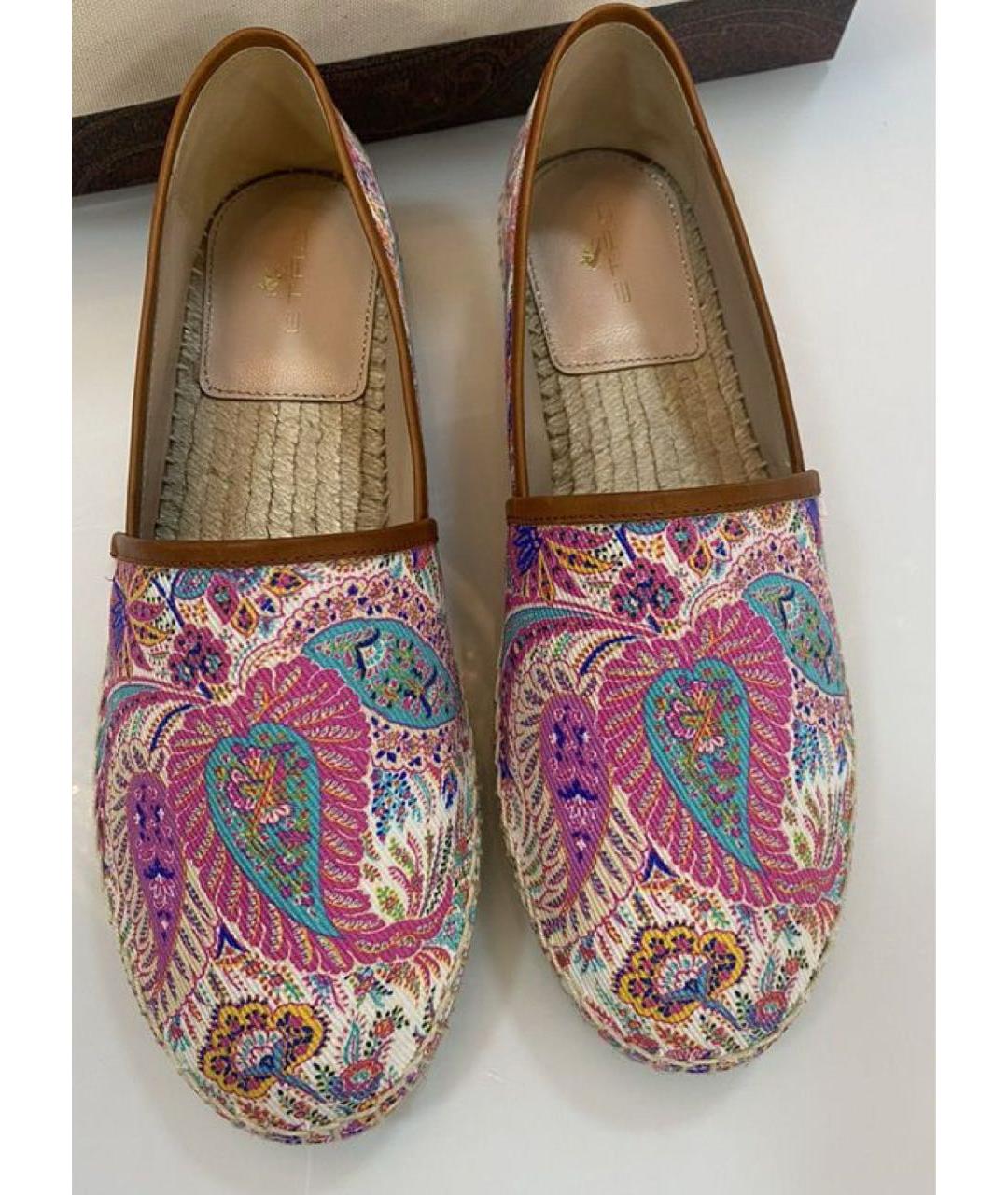 ETRO Розовые текстильные эспадрильи, фото 3