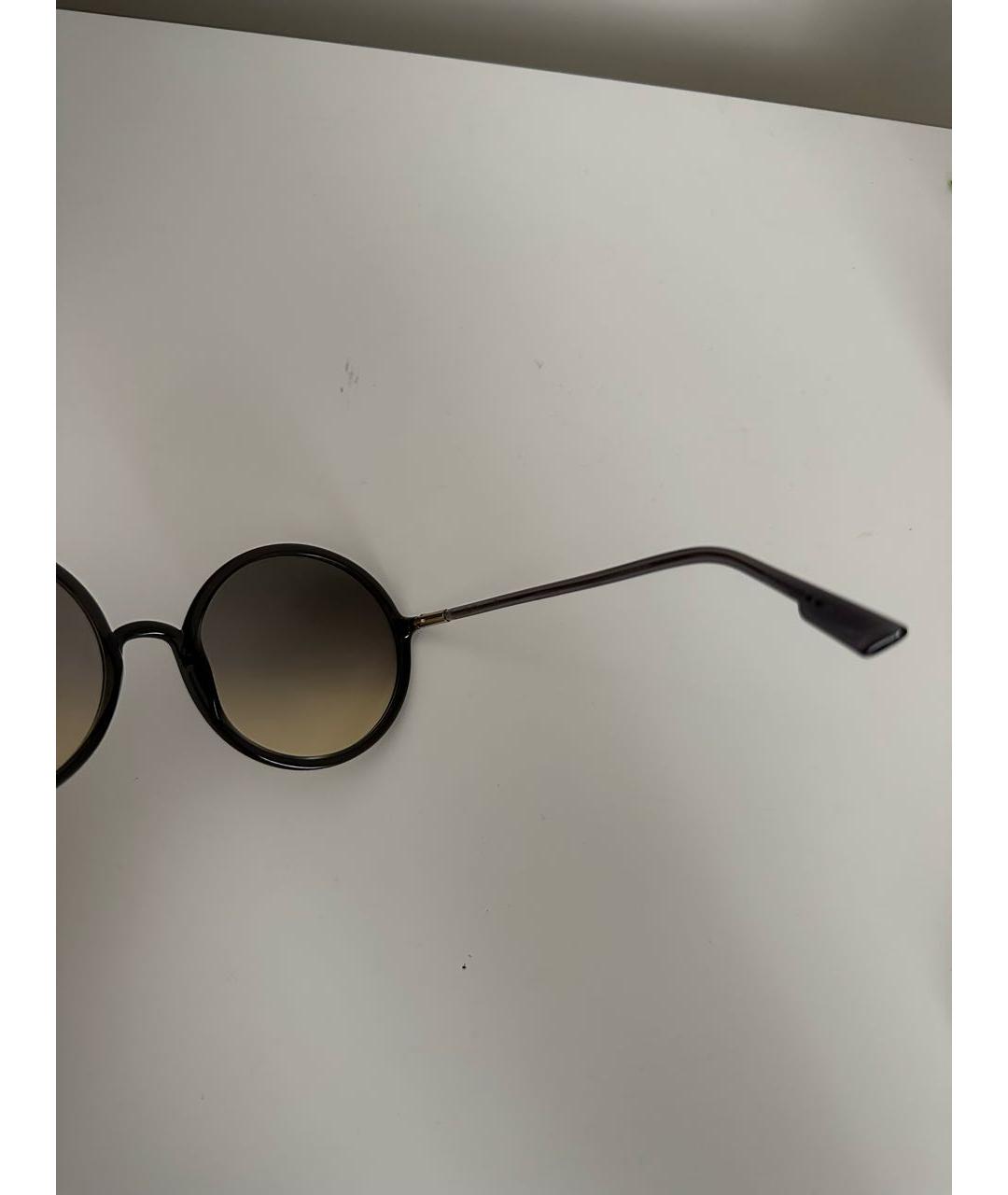 CHRISTIAN DIOR Черные пластиковые солнцезащитные очки, фото 3