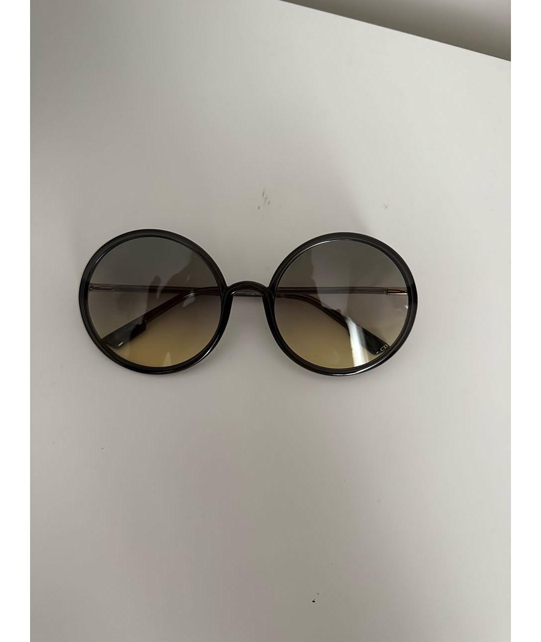 CHRISTIAN DIOR Черные пластиковые солнцезащитные очки, фото 6