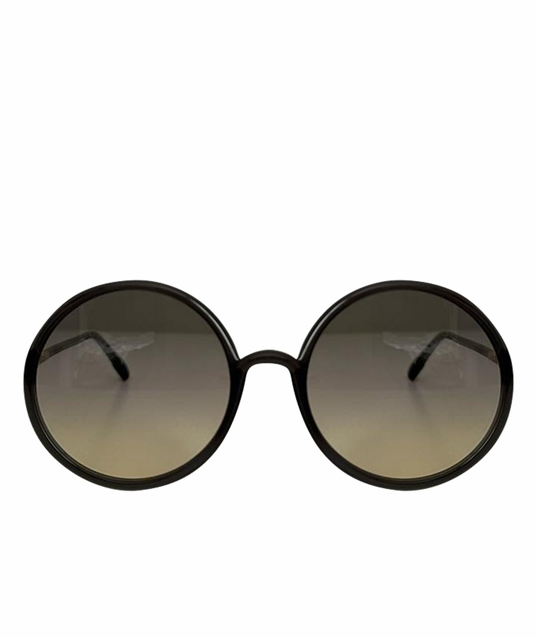 CHRISTIAN DIOR Черные пластиковые солнцезащитные очки, фото 1