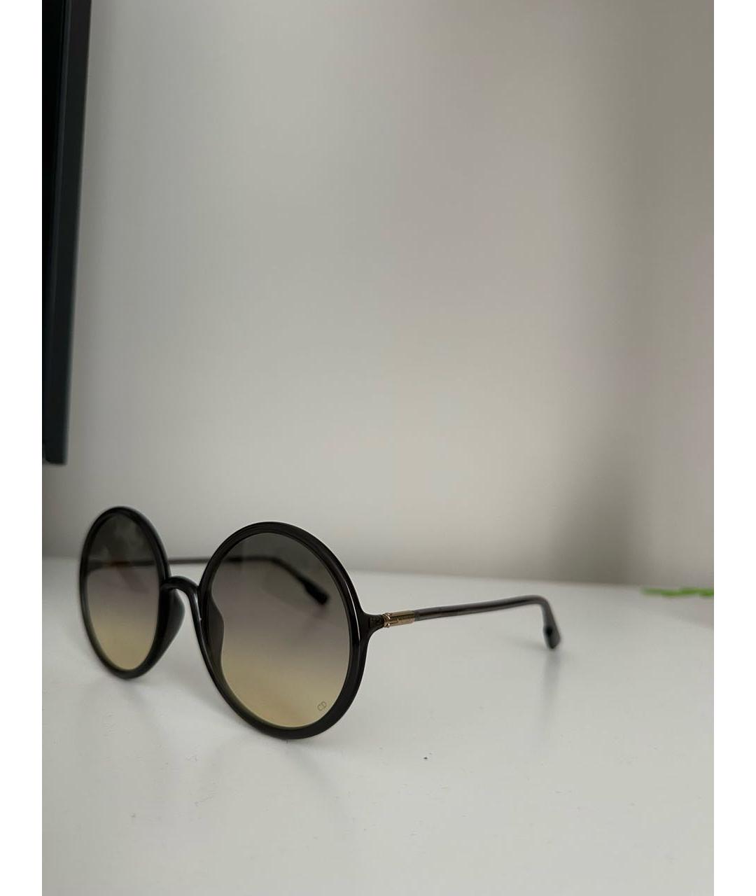 CHRISTIAN DIOR Черные пластиковые солнцезащитные очки, фото 2