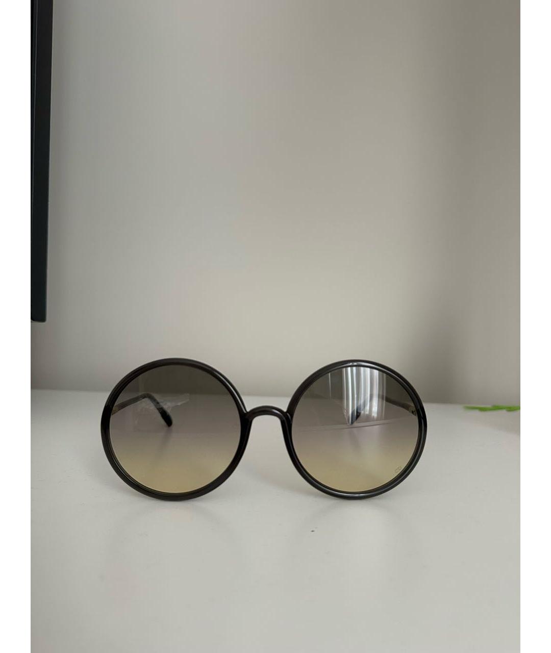 CHRISTIAN DIOR Черные пластиковые солнцезащитные очки, фото 7