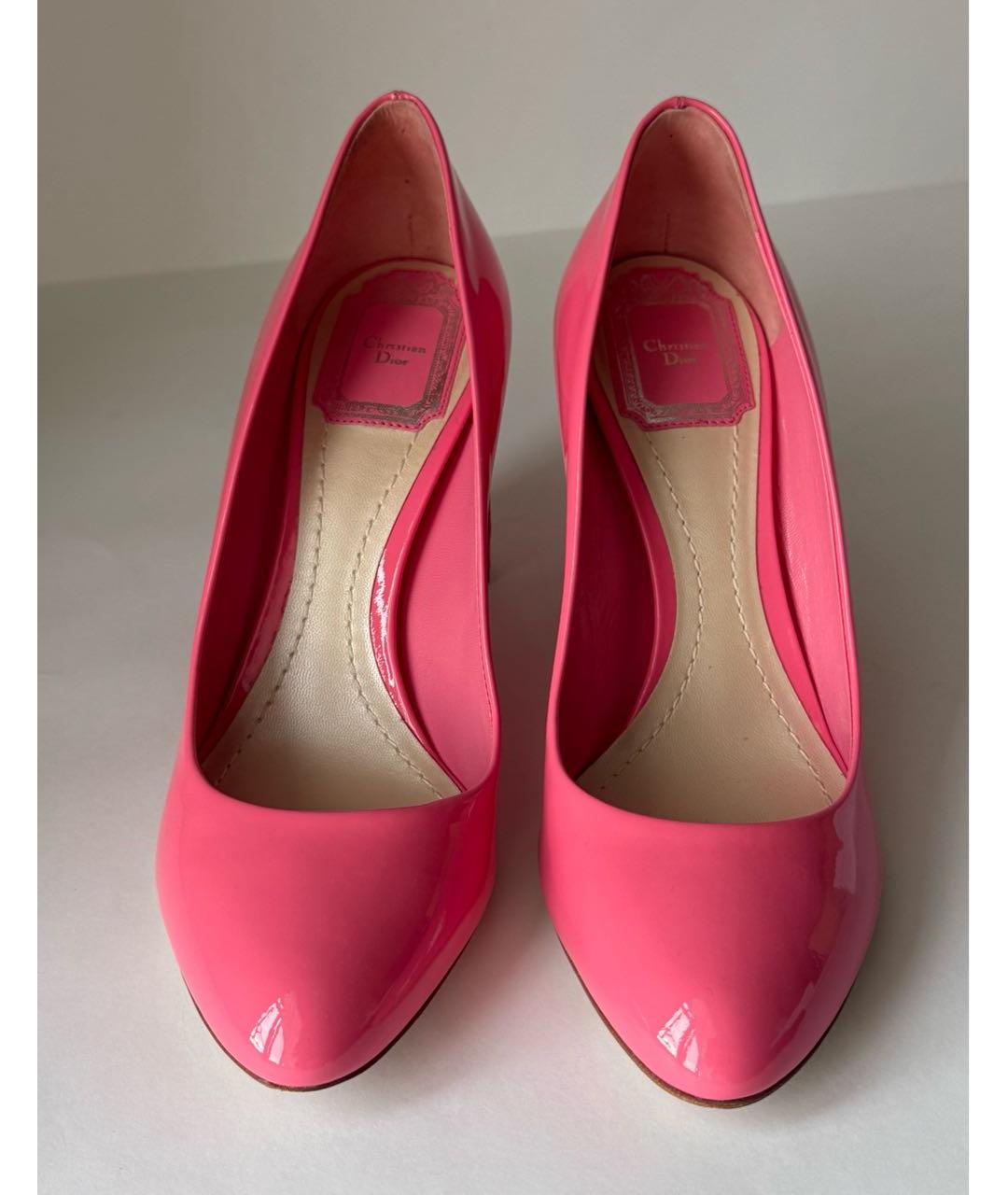 CHRISTIAN DIOR Розовые туфли из лакированной кожи, фото 2