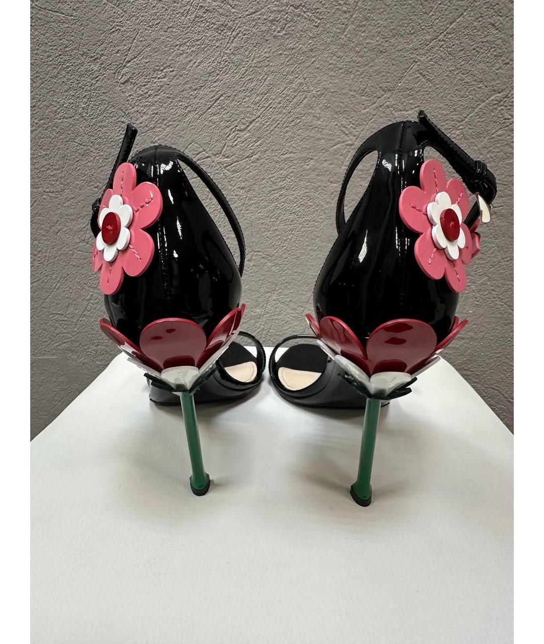PRADA Черные босоножки из лакированной кожи, фото 4