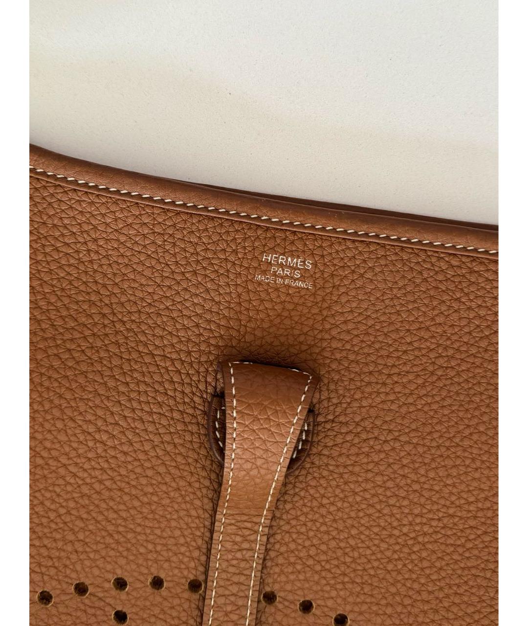 HERMES Коричневая кожаная сумка через плечо, фото 2