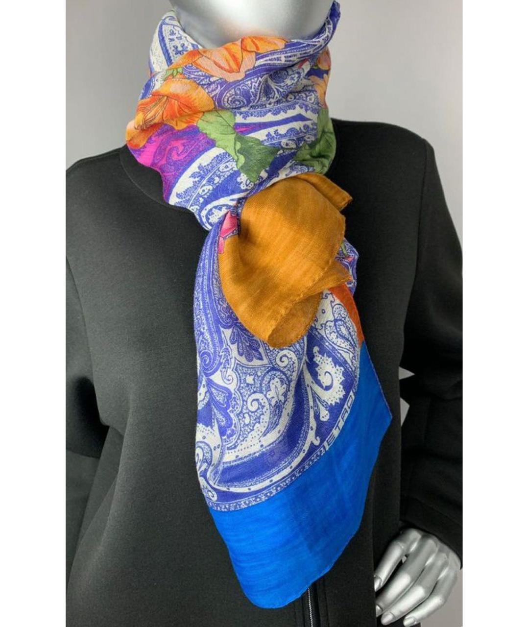ETRO Мульти льняной шарф, фото 4