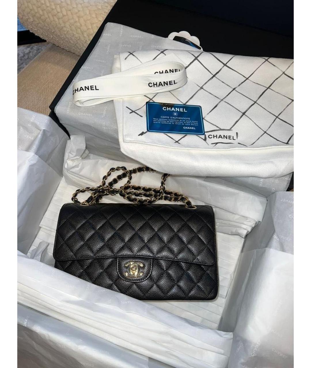 CHANEL Черная кожаная сумка через плечо, фото 3