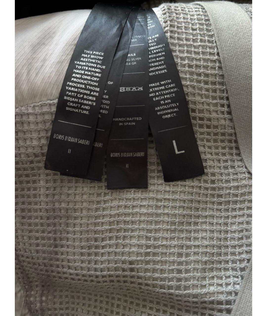 11 BY BORIS BIDJAN SABERI Серая кожаная куртка, фото 5