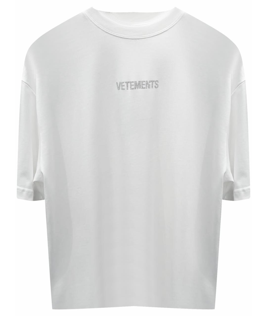 VETEMENTS Белая хлопковая футболка, фото 1
