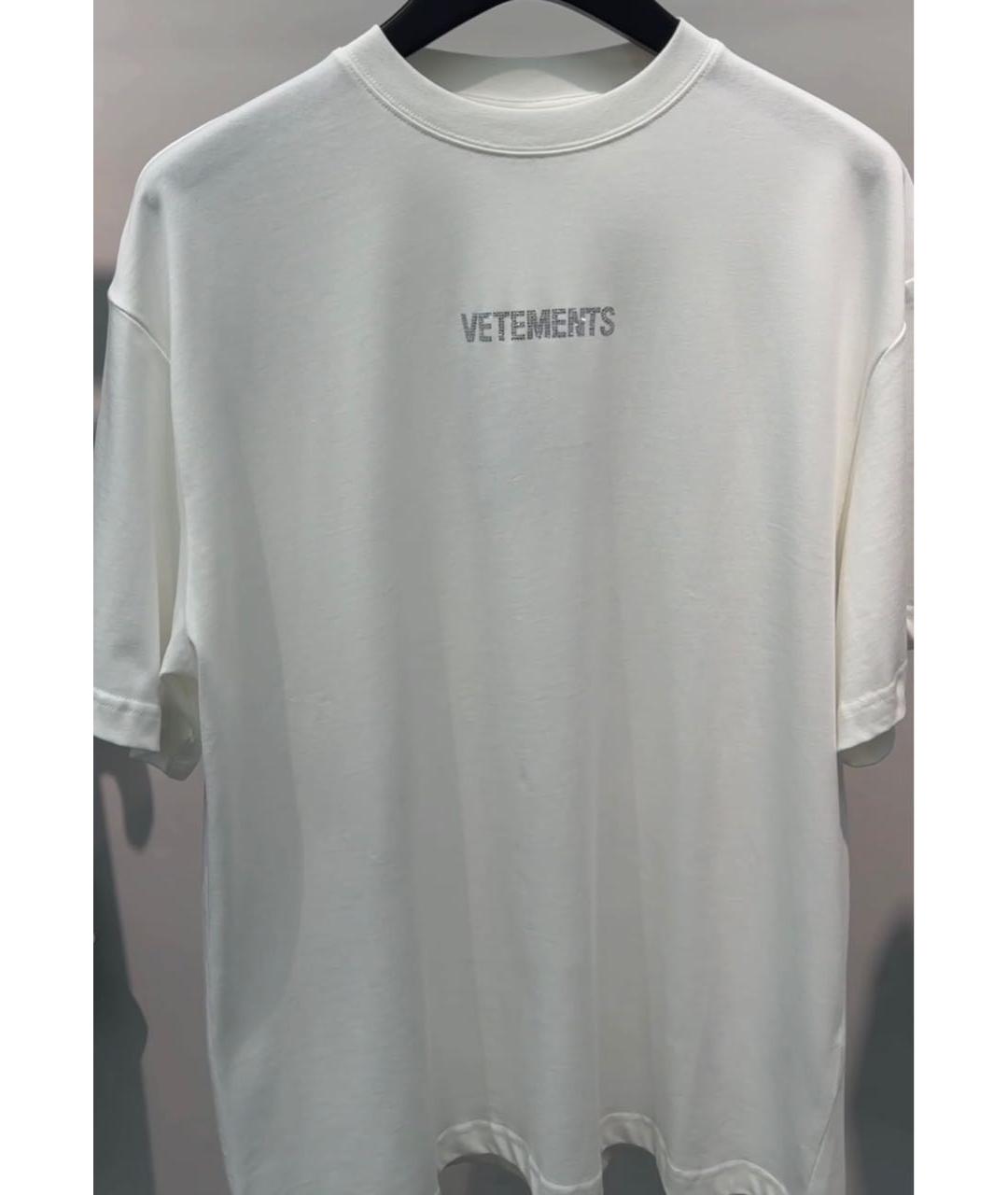 VETEMENTS Белая хлопковая футболка, фото 5