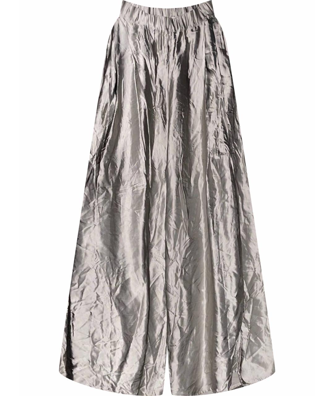 MM6 MAISON MARGIELA Зеленые шелковые брюки широкие, фото 1