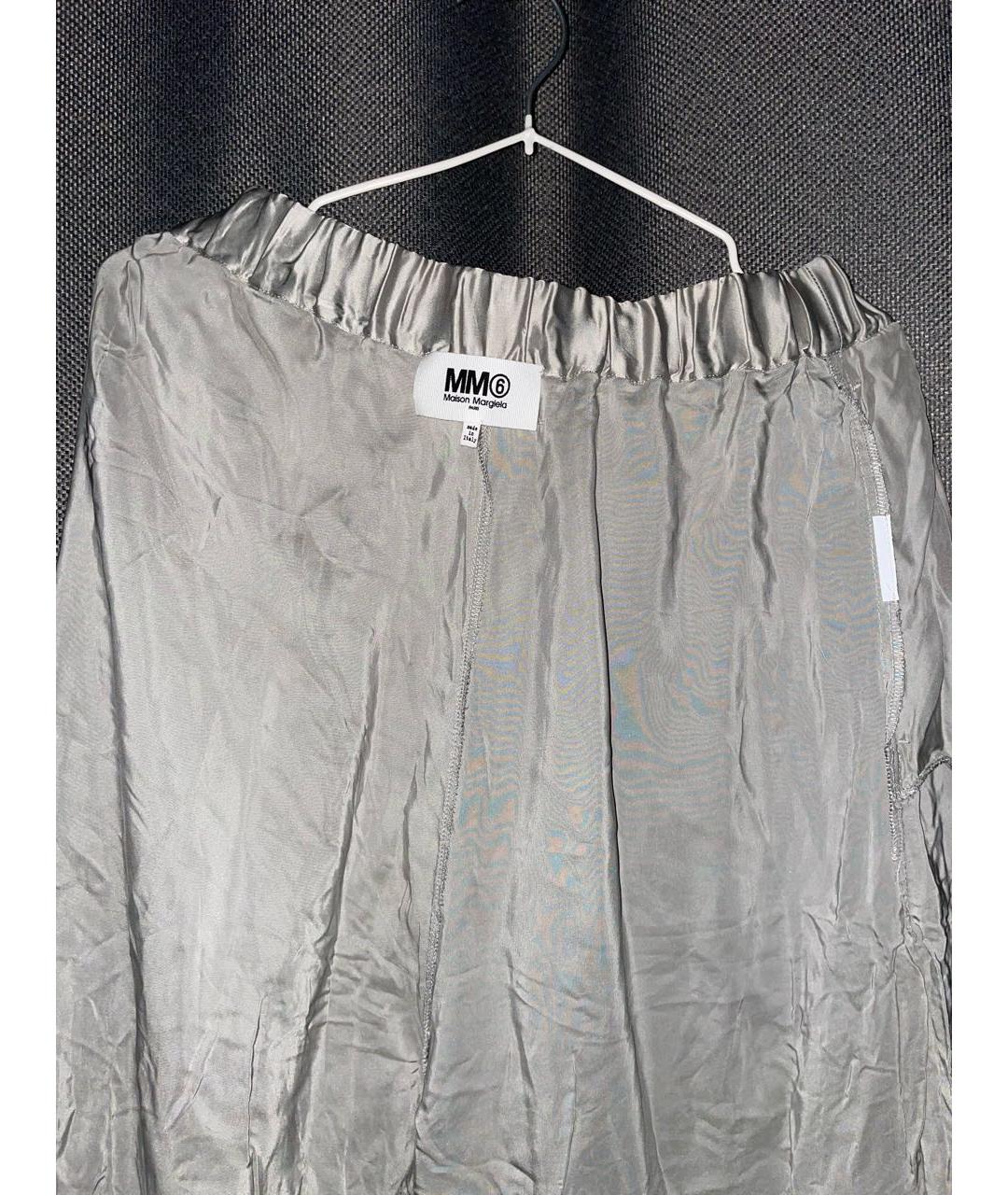 MM6 MAISON MARGIELA Зеленые шелковые брюки широкие, фото 3