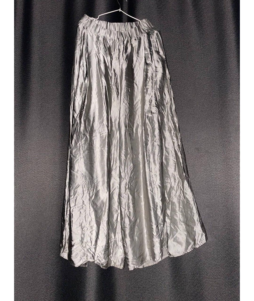 MM6 MAISON MARGIELA Зеленые шелковые брюки широкие, фото 5
