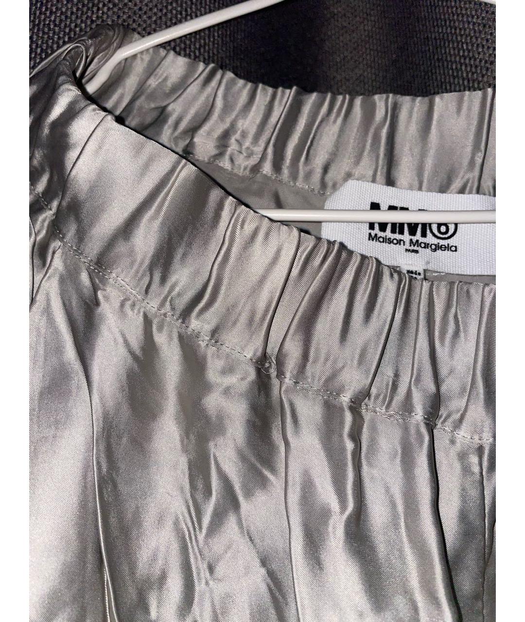 MM6 MAISON MARGIELA Зеленые шелковые брюки широкие, фото 4