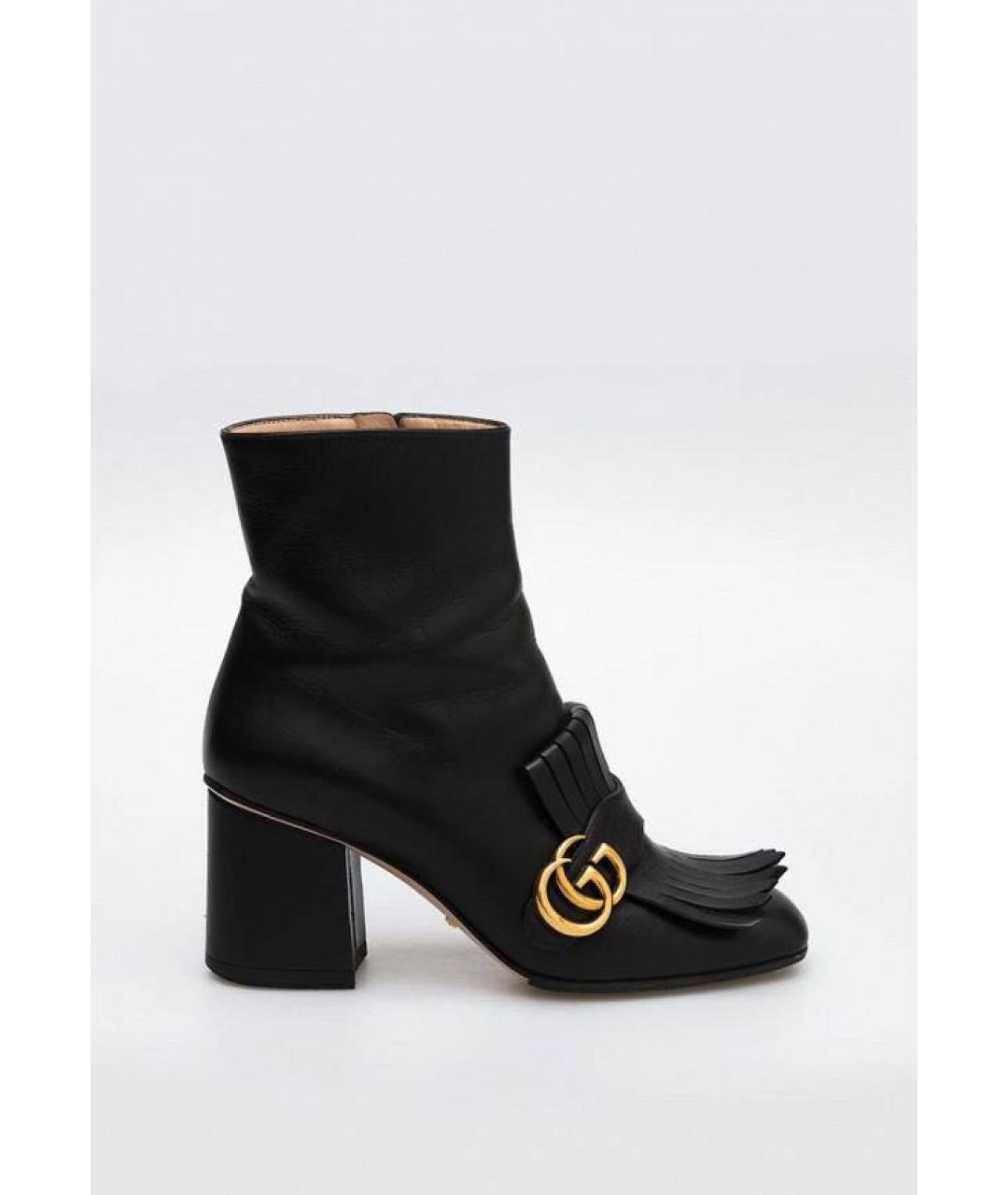 GUCCI Черные кожаные ботильоны, фото 7