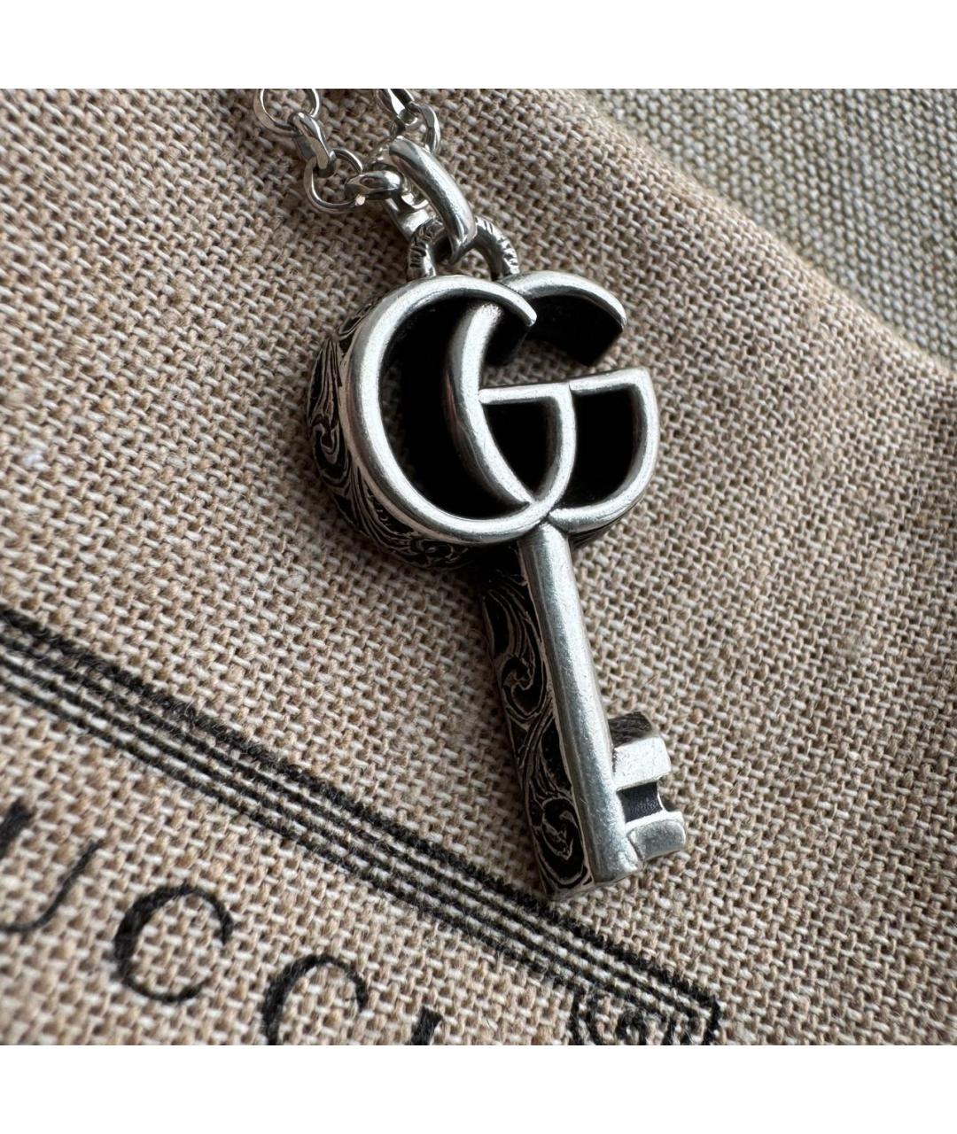 GUCCI Серебряная серебряная подвеска, фото 6