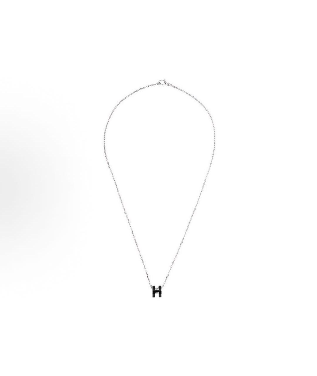 HERMES Черная металлическая подвеска, фото 3