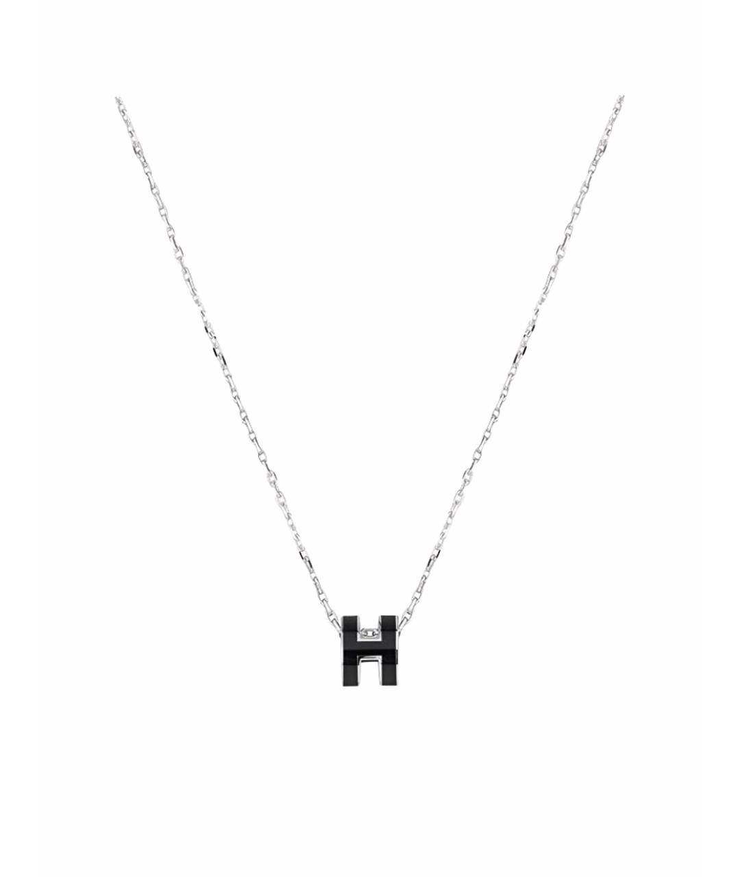 HERMES Черная металлическая подвеска, фото 1