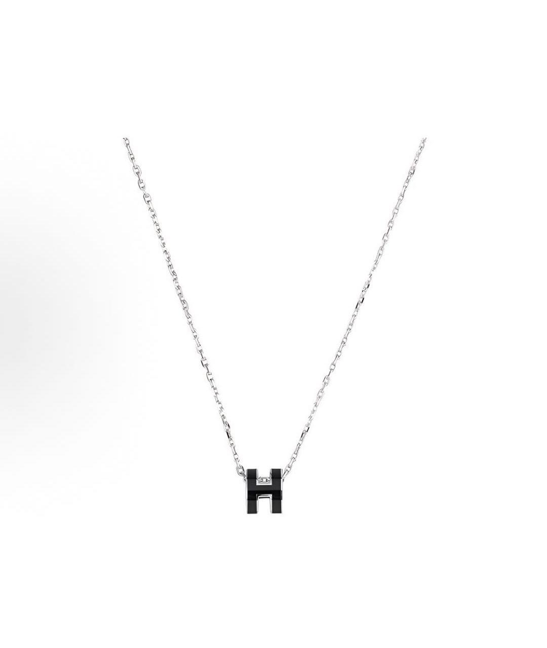 HERMES Черная металлическая подвеска, фото 5