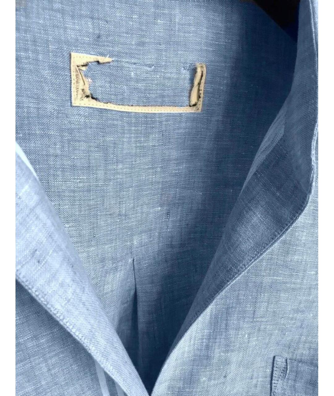 WEEKEND MAX MARA Голубая льняная рубашка, фото 6