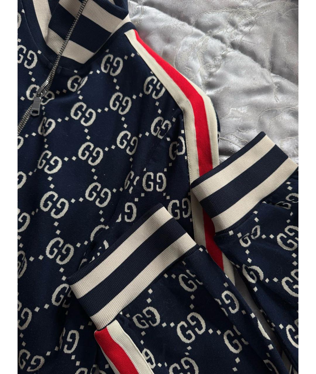 GUCCI Темно-синий хлопковый костюм с брюками, фото 6