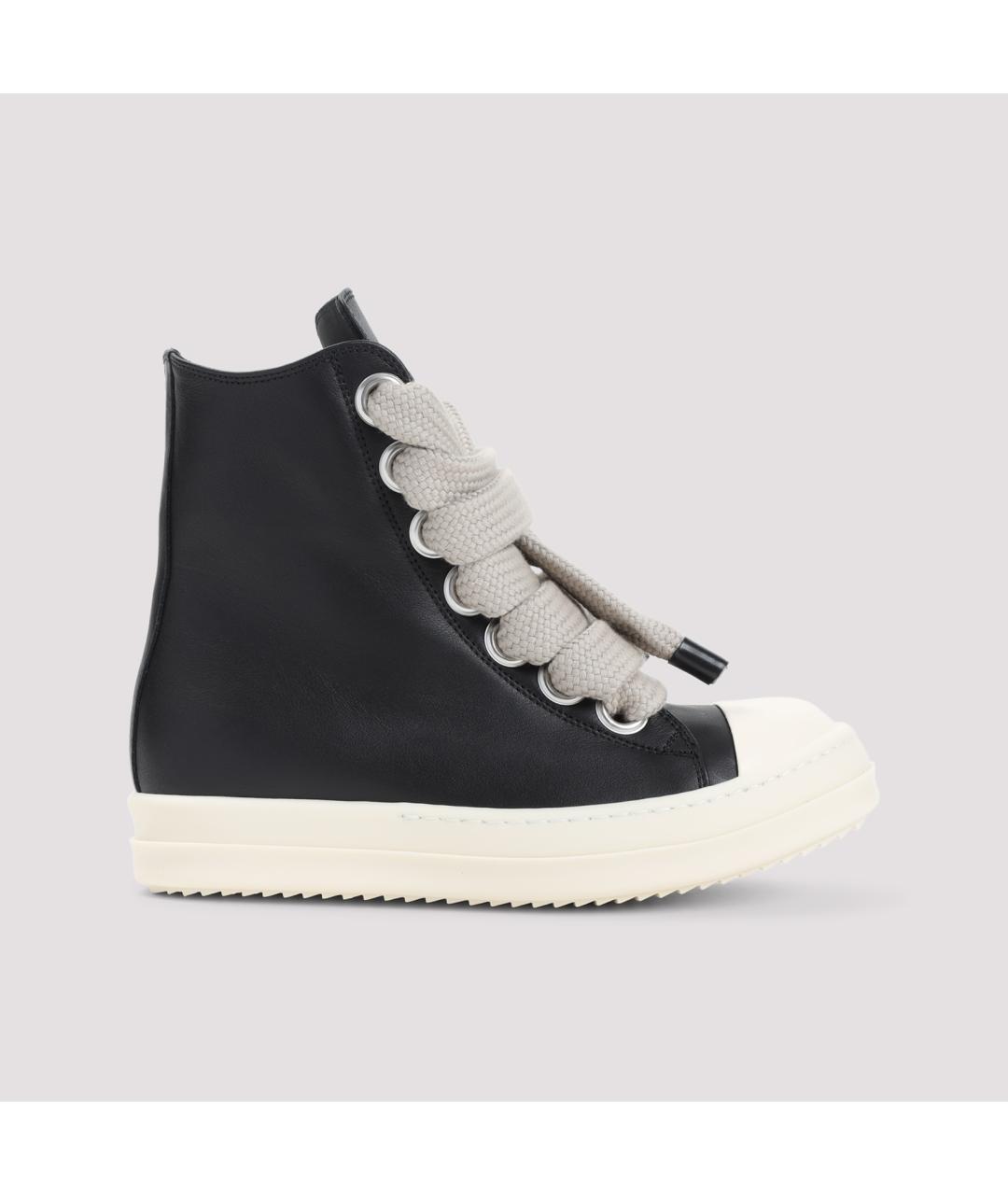 RICK OWENS Черные кожаные кеды, фото 2