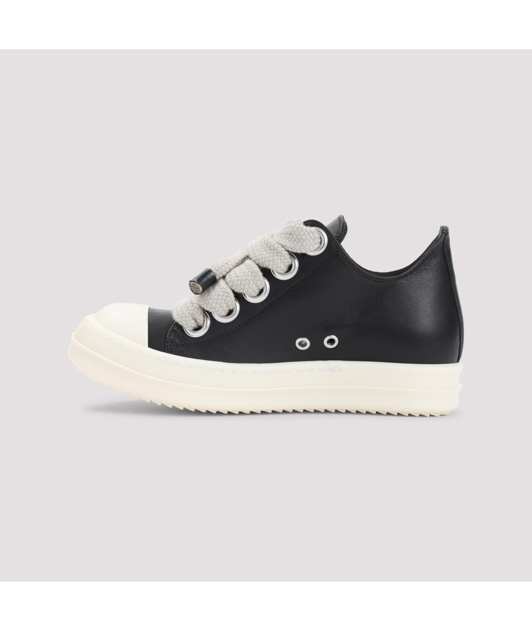 RICK OWENS Черные кожаные кеды, фото 2