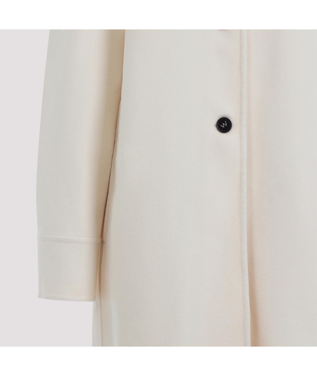 JIL SANDER Бежевое шерстяное пальто, фото 3