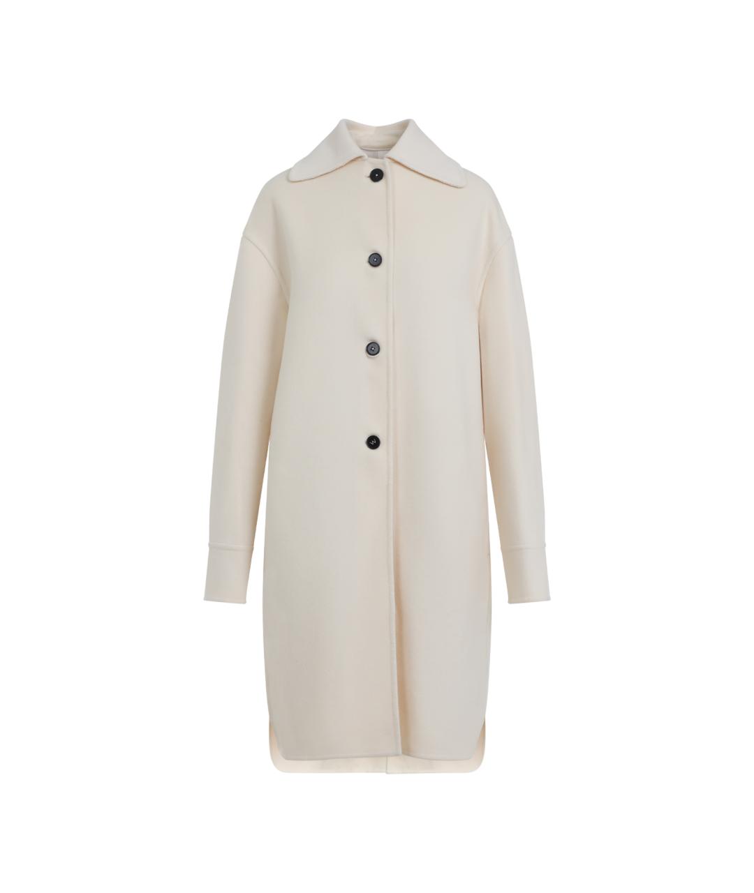 JIL SANDER Бежевое шерстяное пальто, фото 1