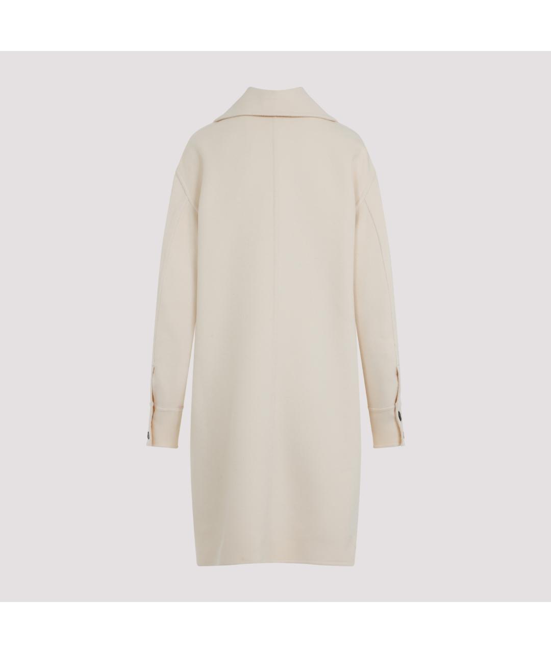 JIL SANDER Бежевое шерстяное пальто, фото 2